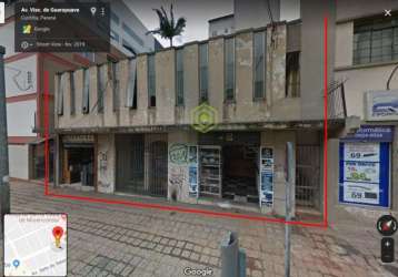 Prédio para alugar na avenida visconde de guarapuava, 3323, centro, curitiba, 300 m2 por r$ 7.900