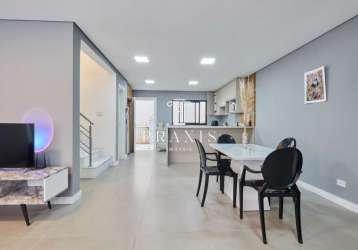 Casa em condomínio fechado com 3 quartos à venda na rua delício dal'pra, 224, atuba, curitiba, 140 m2 por r$ 849.000