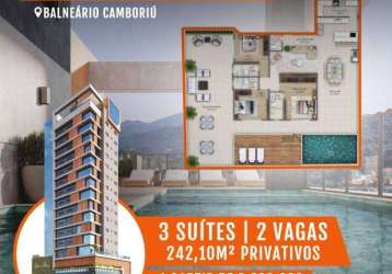 Apartamento garden com 3 suítes à venda, 287 m² por r$ 3.290.000