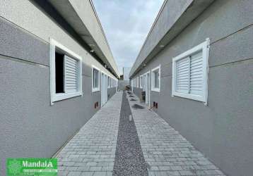 Village com 2 dormitórios à venda, 51 m² por r$ 220.000,00 - chácara vista linda - bertioga/sp