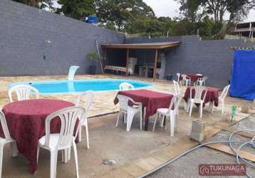 Chácara com 1 dormitório à venda, 700 m² por r$ 586.000,00 - água azul - guarulhos/sp