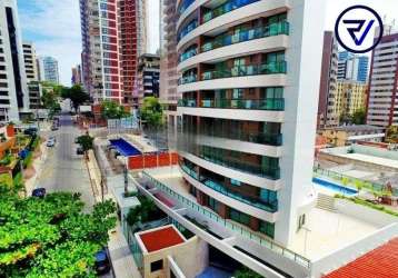 Apartamento com 2 quartos à venda na rua silva paulet, 120, meireles, fortaleza, 73 m2 por r$ 950.000