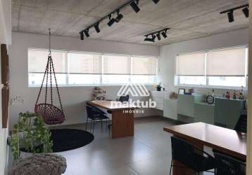 Andar corporativo para alugar, 166 m² por r$ 14.099,16/mês - centro - santo andré/sp