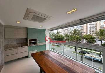 Apartamento com 3 dormitórios à venda, 158 m² por r$ 3.950.000,00 - riviera - módulo 8 - bertioga/sp