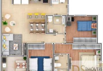 Apartamento com 3 quartos à venda na rua marcos aparecido mariano de almeida, 300, vila nova, itu, 87 m2 por r$ 430.000