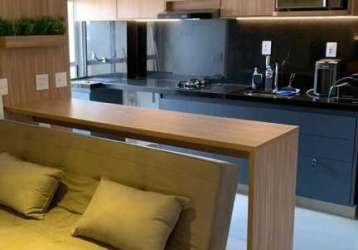Lindo apartamento mobiliado para venda ou locação no fiusa one, apartamento studio, varanda gourmet, 49 m2 privativos e lazer completo