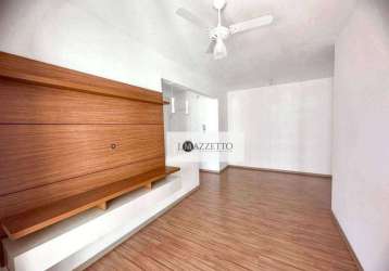 Apartamento com 2 dormitórios para alugar, 73 m² por r$ 4.022,56/mês - bairro pau preto - indaiatuba/sp