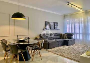 Apartamento com 2 dormitórios para alugar, 106 m² por r$ 7.000,00/mês - boqueirão - santos/sp