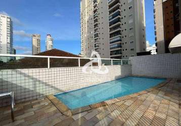 Apartamento garden com 3 dormitórios, 168 m² - venda por r$ 1.320.000,00 ou aluguel por r$ 13.582,00/mês - gonzaga - santos/sp