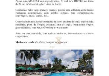Hotel com 300 dormitórios à venda, 24000 m² por r$ 600.000.000 - meireles - fortaleza/ce