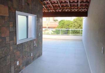 Cobertura com 2 dormitórios à venda, 87 m² por r$ 450.000,00 - vila valparaíso - santo andré/sp