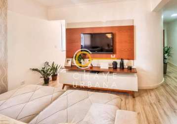 Apartamento com 3 dormitórios à venda, 110 m² por r$ 520.000,00 - gonzaguinha - são vicente/sp