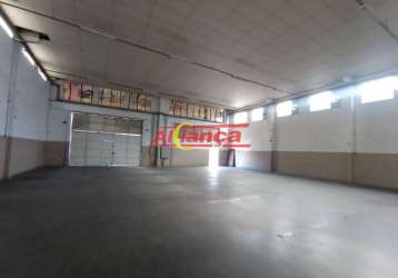 Galpão para alugar, 10 vagas, 566,73 m² térreo/106,82 m² mezanino, macedo - guarulhos por r$ 28.000