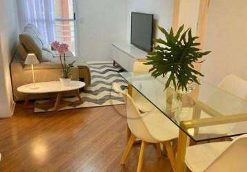 Apartamento com 3 dormitórios para alugar, 60 m² por r$ 3.890,00/mês - casa branca - santo andré/sp