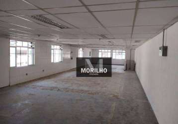 Salão para alugar, 250 m² por r$ 3.300,00/mês - macuco - santos/sp