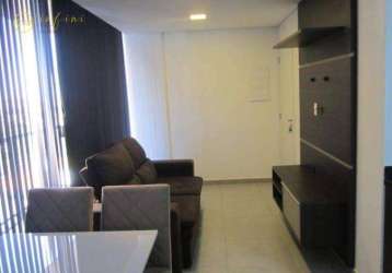 Apartamento mobiliado com 1 dormitório, 50 m² - aluguel por r$ 2.500/mês ou venda por r$ 550.000  - edifício jk studio - sorocaba/sp