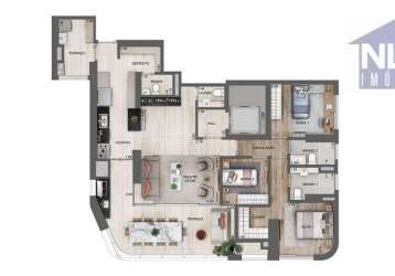 Apartamento à venda, 134 m² por r$ 2.873.320,00 - chácara santo antônio - são paulo/sp