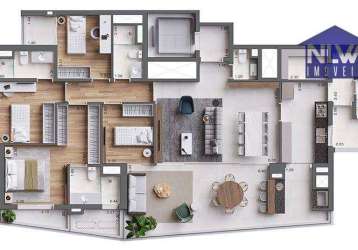 Apartamento à venda, 168 m² por r$ 2.697.000,00 - jardim das acácias - são paulo/sp