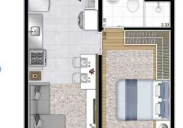 Apartamento com 1 dormitório à venda, 26 m² por r$ 217.900,00 - jardim itacolomi - são paulo/sp