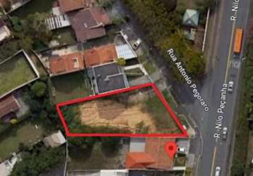 Terreno à venda na rua antônio pegoraro, pilarzinho, curitiba, 1055 m2 por r$ 1.390.000