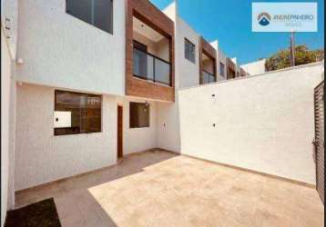 Casa com entrada independente 3 quartos sendo 01 com suite  à venda, 131 m² por r$ 729.000 - santa branca - belo horizonte/mg