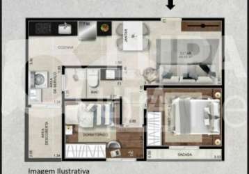 Apartamento com 2 dormitórios de 45m² à venda na vila nivi