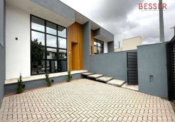 Casa com 3 dormitórios à venda, 111 m² por r$ 649.900 - parque neto - portão/rs