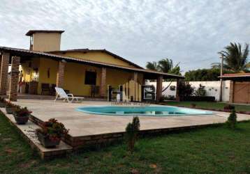 Casa com piscina final de semana em beberibe - morro branco - chácara com 3 dormitórios para alugar, 900 m² por r$ 1.700,00
