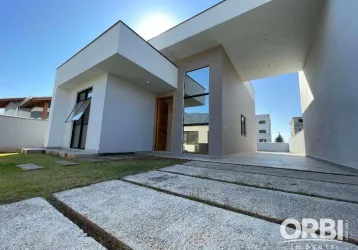 Casa nova com 3 dormitórios à venda, 100 m² por r$ 550.000 - warnow - indaial/sc