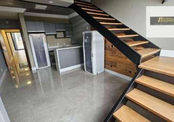 Loft com 1 dormitório para alugar, 26 m² por r$ 2.700,00/mês - centro - vinhedo/sp
