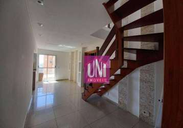 Cobertura com 2 dormitórios à venda, 111 m² por r$ 690.000 - casa branca - santo andré/sp