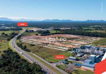 Terrenos industriais à venda, 2000 a 7.353 m² a partir de r$ 1.200.000 - rainha - araquari/sc