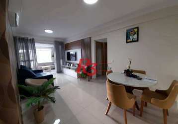 Apartamento à venda, 122 m² por r$ 1.961.000,00 - gonzaga - santos/sp
