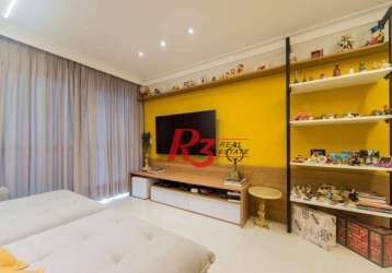 Apartamento com 3 dormitórios à venda, 124 m² por r$ 1.950.000,00 - boqueirão - santos/sp