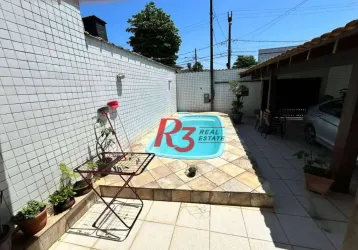 Casa com 3 dormitórios à venda, 144 m² por r$ 850.000,00 - estuário - santos/sp