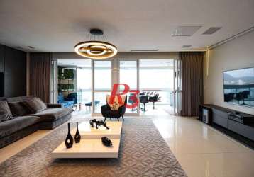 Apartamento com 1 suíte + lavabo à venda, 106 m² por r$ 2.230.000 - aparecida - santos/sp