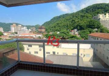 Apartamento com 2 dormitórios para alugar, 73 m² por r$ 3.500,00/mês - vila belmiro - santos/sp