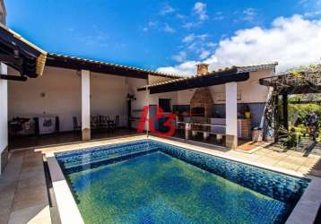 Casa com 4 dormitórios à venda, 360m² útil, r$ 1.250.000 - praia do tombo - guarujá/sp