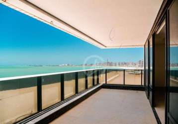Cobertura vista mar, com 3 dormitórios à venda, 295 m² por r$ 3.400.000 - meireles - fortaleza/ce