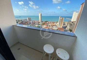 Apartamento vista mar, com 2 dormitórios à venda, 67 m² por r$ 450.000 - praia de iracema - fortaleza/ce
