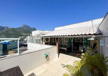 Cobertura com 3 dormitórios à venda, 197 m² por r$ 2.500.000,00 - jardim oceânico - rio de janeiro/rj