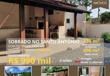 Casa à venda no bairro santo antônio - joinville/sc