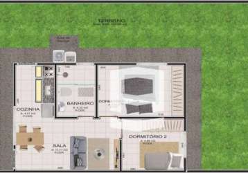 Casa com 2 dormitórios à venda, 42 m² por r$ 200.000,00 - núcleo habitacional adriano correia - apucarana/pr