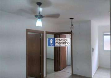 Apartamento com 2 dormitórios para alugar, 43 m² por r$ 1.231,70/mês - terras de santa martha - bonfim paulista - ribeirão preto/sp