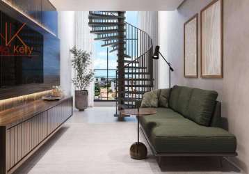 Apartamento duplex de 121m² com 3 quartos, a 3mnts. do mar a venda por r$ 718.569 - loteamento bela vista - cabedelo/pb