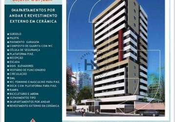 Apartamento com 3 dormitórios à venda, 80 m² por r$ 662.000,00 - jatiúca - maceió/al