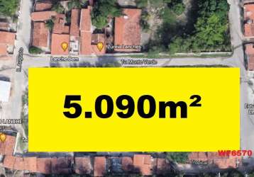 Terreno paupina: 5.090m² de área total, a poucos metros para estrada barão de aquiraz, aceita propostas com permuta