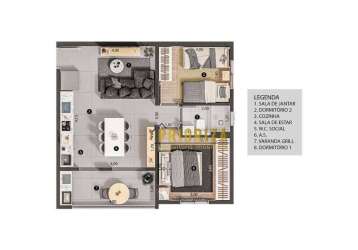 Apartamento com 2 dormitórios à venda, por r$ 254.000 - edifício dahlia - sorocaba/sp