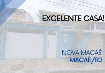 Casa para venda possui 160 metros quadrados com 4 quartos em nova macaé - macaé - rj