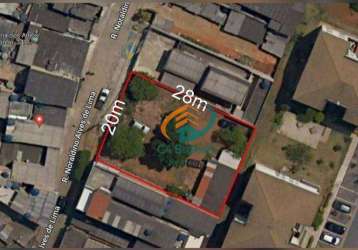 Terreno à venda, 560 m² por r$ 540.000,00 - água chata - guarulhos/sp